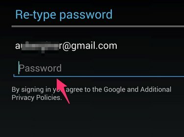 Inserisci la password e tocca Accedi.