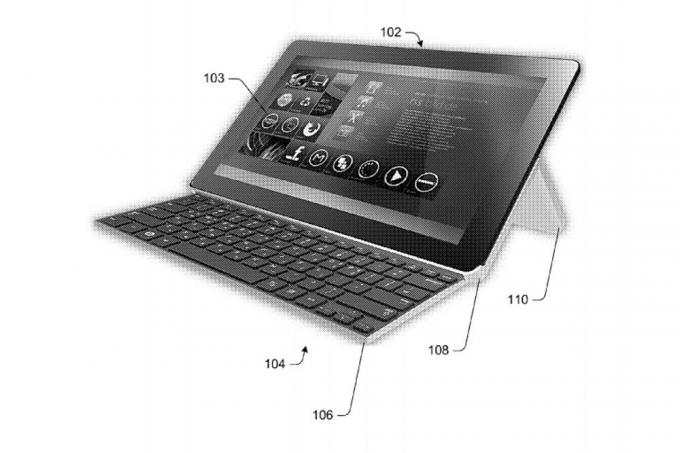 patent afslører design af microsofts nye sammenklappelige tastatur til computerenhed microsoft fuld