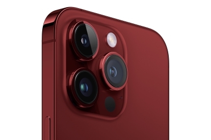 Render iPhone 15 Pro v rdeči barvi.
