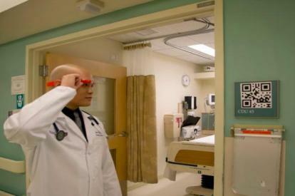 szkło Google używane przez lekarzy w szpitalach lekarz