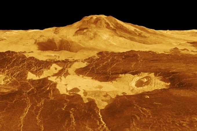 金星 - マアト山の 3D 透視図。