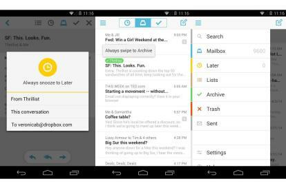 glisați zero căsuța poștală inbox acum disponibilă Android desktop 1