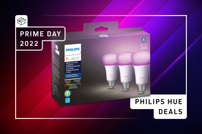 กราฟิกข้อเสนอ Prime Day 2022 ของ Philips Hue
