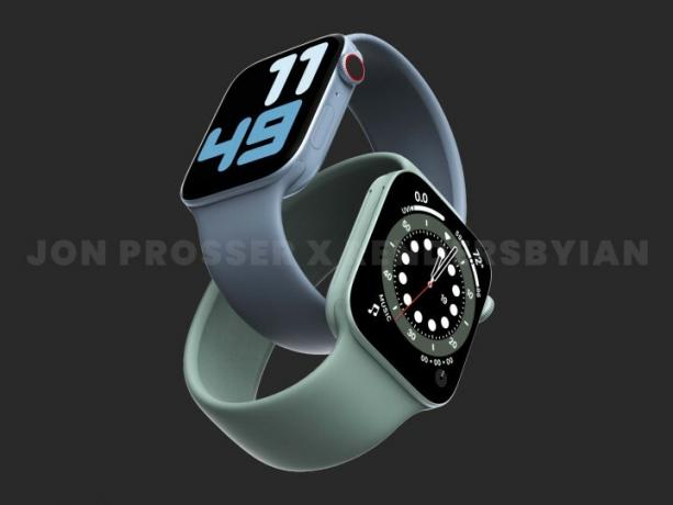 Render της Apple Watch Series 7 