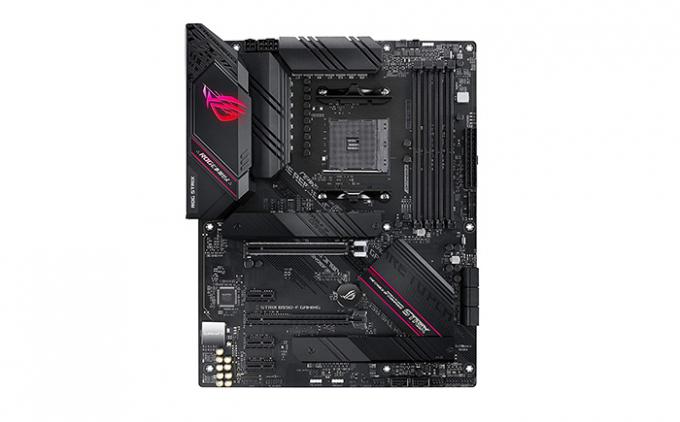 asus rog strix b550-f játék alaplap fehér alapon