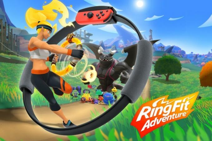 Omslagsbild för Ring Fit Adventure för Nintendo Switch.