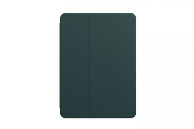 Apple Smart Folio in verde per l'iPad Air 5 che mostra la sua struttura sottile.