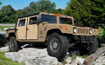 Vue de trois quarts avant du kit AM General Humvee C-Series