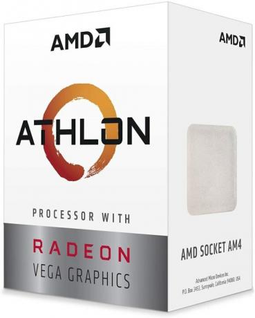 Embalagem para AMD Athlon 3000G.
