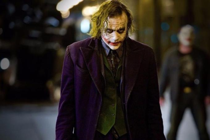Heath Ledger jako Joker w Mrocznym rycerzu
