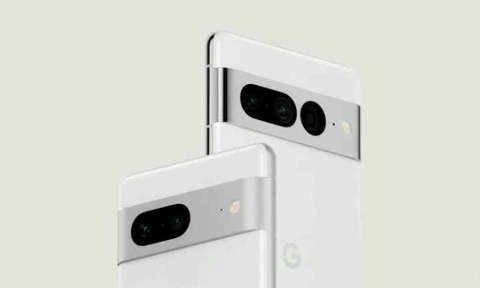 Google Pixel 7 en Pixel 7 Pro achterbehuizing met camerabalk.