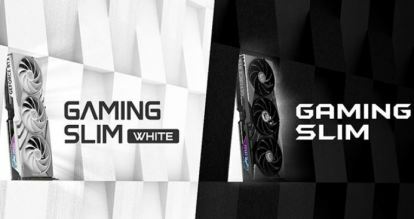 To MSI Gaming Slim-grafikkort: ett hvitt, ett svart.