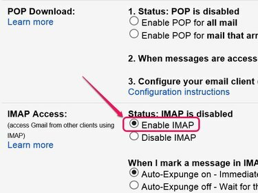 As configurações de Encaminhamento de e-mail também estão localizadas nesta seção da página Configurações.