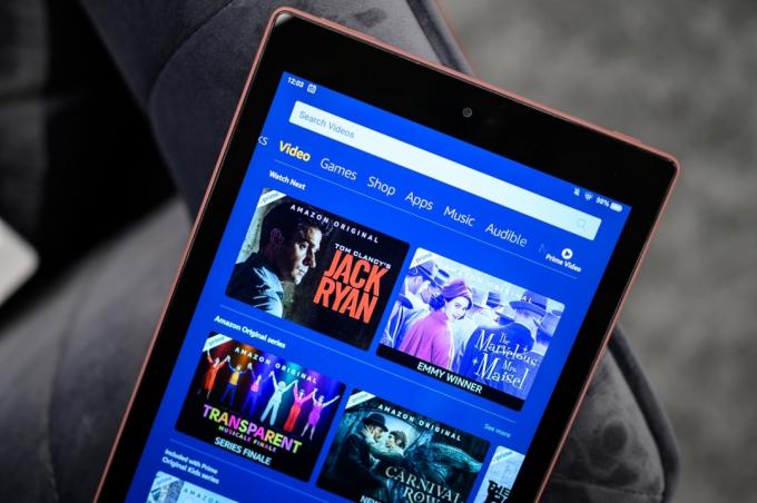 Primer plano de la pantalla de Amazon Fire HD 10