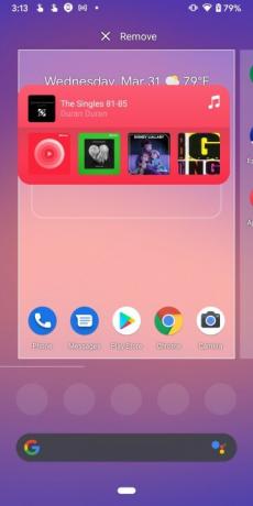 Widget de remoção do Android 11