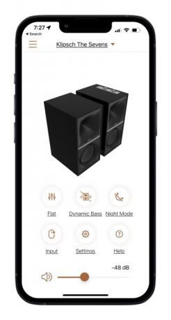 Klipsch Connect -sovelluksen pääsivu.