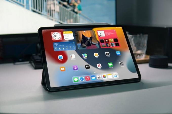 Esempi di widget iPadOS 15 sulla schermata principale.