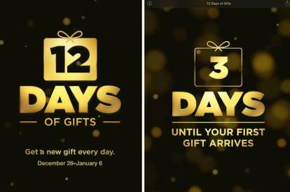 Apple sisaldab meile iga-aastast 12 päeva kingituste rakendust jõulud