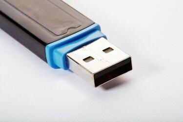 Prim-plan al unității flash USB, prim-plan