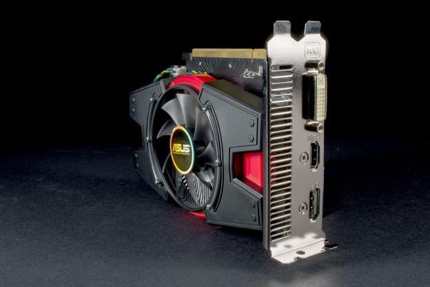 มุมด้านข้างของ Asus Radeon R7 250X