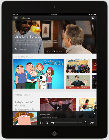 Hulu Plus para iPad redesenhado com nova interface do usuário e muito mais