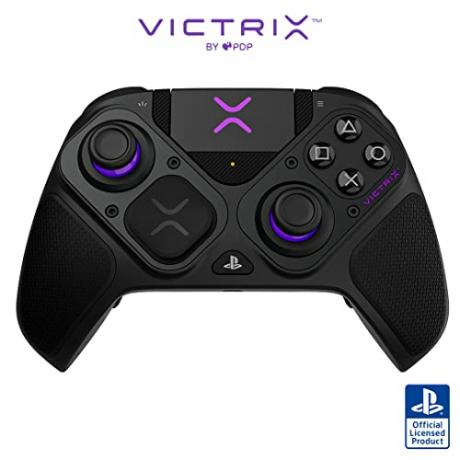 Victrix Pro BFG ワイヤレス ゲーム コントローラー (Playstation 5 PS5 用) - 有線またはワイヤレス電源、マッピング可能な戻るボタン、カスタマイズ可能なトリガーパドル、アプリサポート (PC)