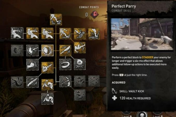 Keterampilan tempur Perfect Parry dari Dying Light 2. 