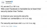 Facebook'un Twitter Hesabı Hacker Grubu OurMine Tarafından Hacklendi