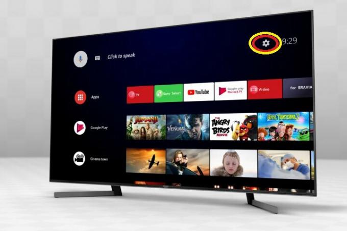 Beállítások az Android TV-n.