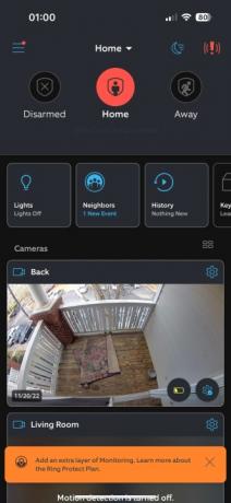 ring spotlight cam pro преглед на приложението начало