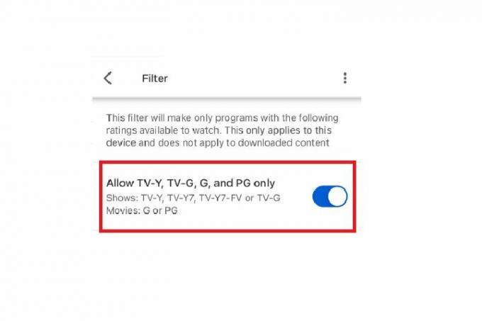 Gyerekbarát lehetőség a YouTube TV-n.