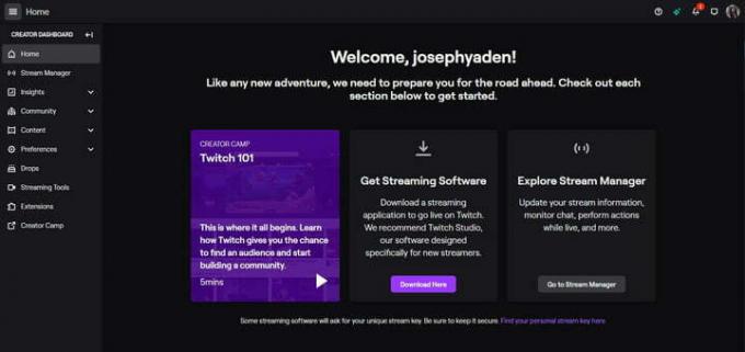 comment streamer sur l'interface twitch