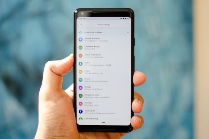 inställningar för Android 9 pie