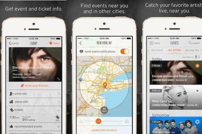 stubhub muziek-app helpt bij het vinden van concerten in de buurt