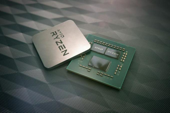AMD Ryzen チップのレンダリング。