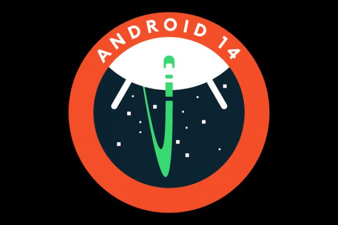 Android 14 logo.