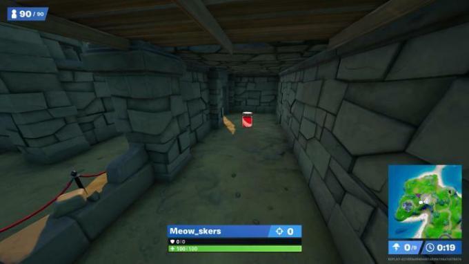 Ubicación de la botella de color Fort Crumpet en Fortnite.