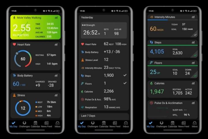 Kuvakaappaukset otettu Garminin Connect -sovelluksesta.