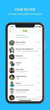 Kik Messenger a Chatet mutatja.