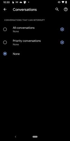 Android 11 Stör ej konversationer
