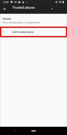 Android 11 Agregar lugar de confianza