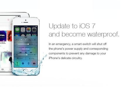 iOS 7에서는 휴대전화를 방수 처리할 수 없습니다.