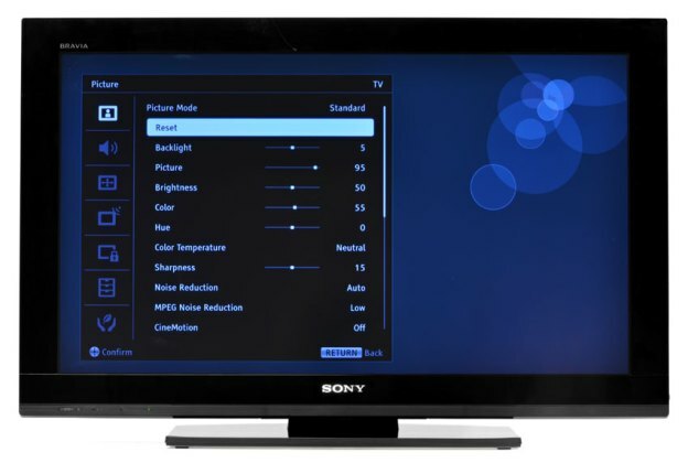 Sony-KDL-32BX420-frontdisplay-innstillinger