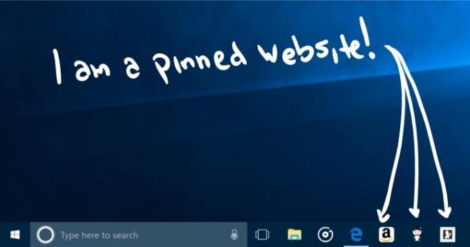 Situs Web yang Disematkan Edge di Windows 10 Build 16215