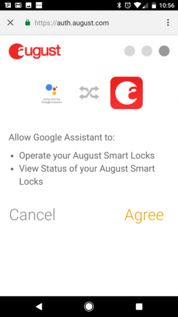 August Smart Lock, dritte Generation, Testbericht, App-Bildschirm, Google Assistant