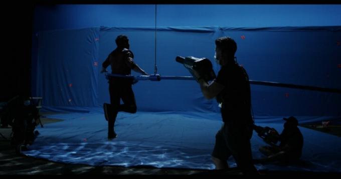 Zemūdens ainas filmēšana Shang-Chi un leģenda par desmit gredzeniem.