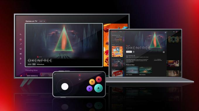 Az Oxenfree lejátszása a Netflixen keresztül a TV-n és a számítógépen.