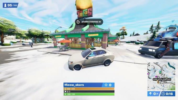 Autofahren in Fortnite.