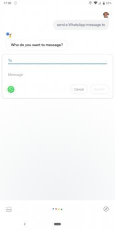Okej, Google skicka Whatsapp-meddelande