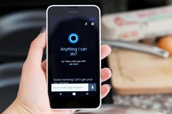 Cortana-Sperrbildschirm für Android in voller Größe